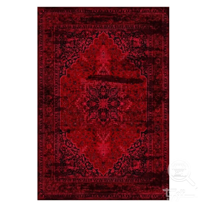فرشینه مخمل ترک طرح پتینه آجری کد L8-783
