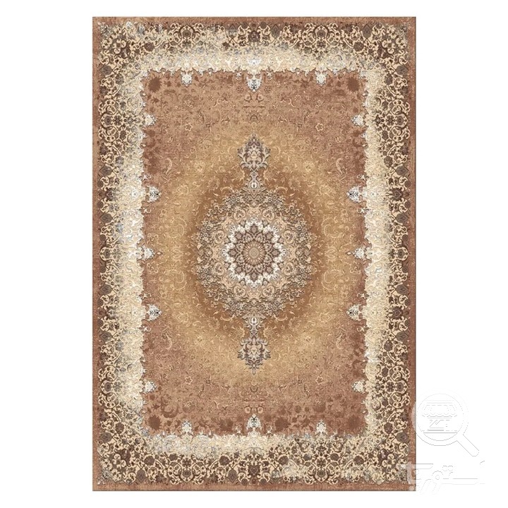 فرشینه مخمل ترک طرح ترنج مسی کد L8-816