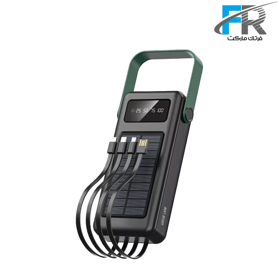 پاوربانک خورشیدی 30000 میلی آمپر گرین لاین مدل GNSLRPB30K - Solar Max