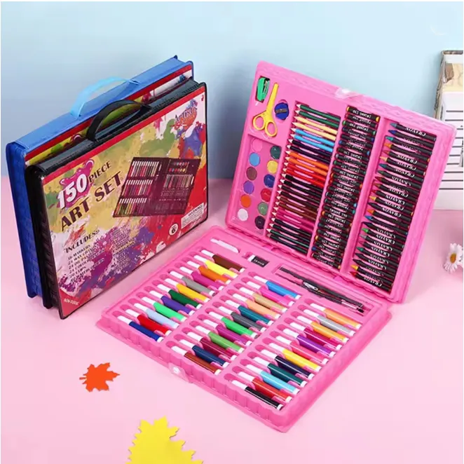 ست نقاشی ۱۵۰ تکه Art Set با کیس پلاستیکی - پکیج کامل رنگ و قلم برای نقاشی