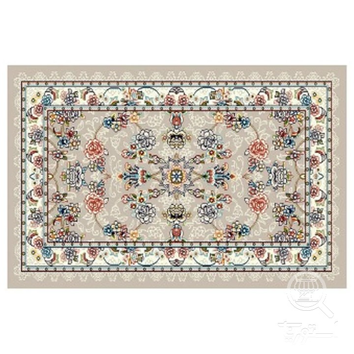 فرشینه مخمل ترک طرح افشان دودی کد R4-167