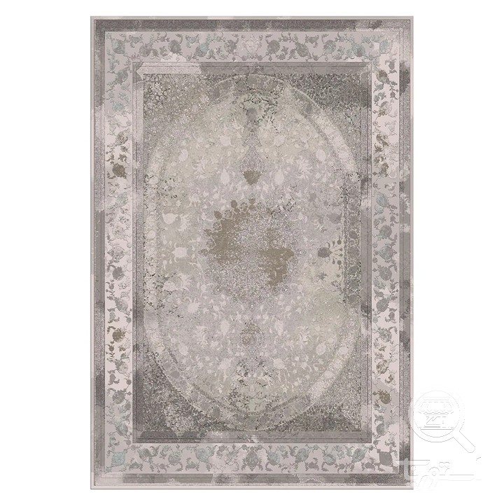 فرشینه مخمل ترک طرح وینتیج دودی کد L6-525
