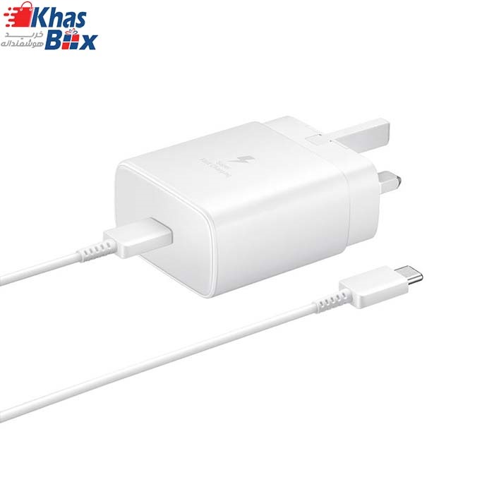 شارژر سامسونگ مدل EP-TA845 توان 45 وات سه پین همراه کابل اصل
