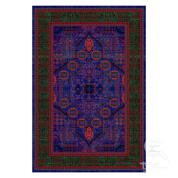 فرشینه مخمل ترک طرح عشایری رنگین کد L6-225