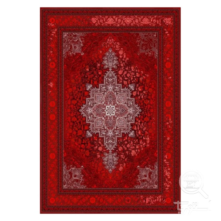فرشینه مخمل ترک طرح وینتیج لاکی کد L8-755
