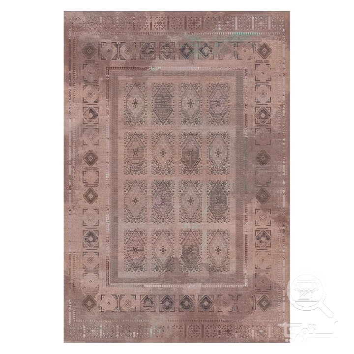 فرشینه مخمل ترک طرح عشایری نسکافه ای کد L6-146