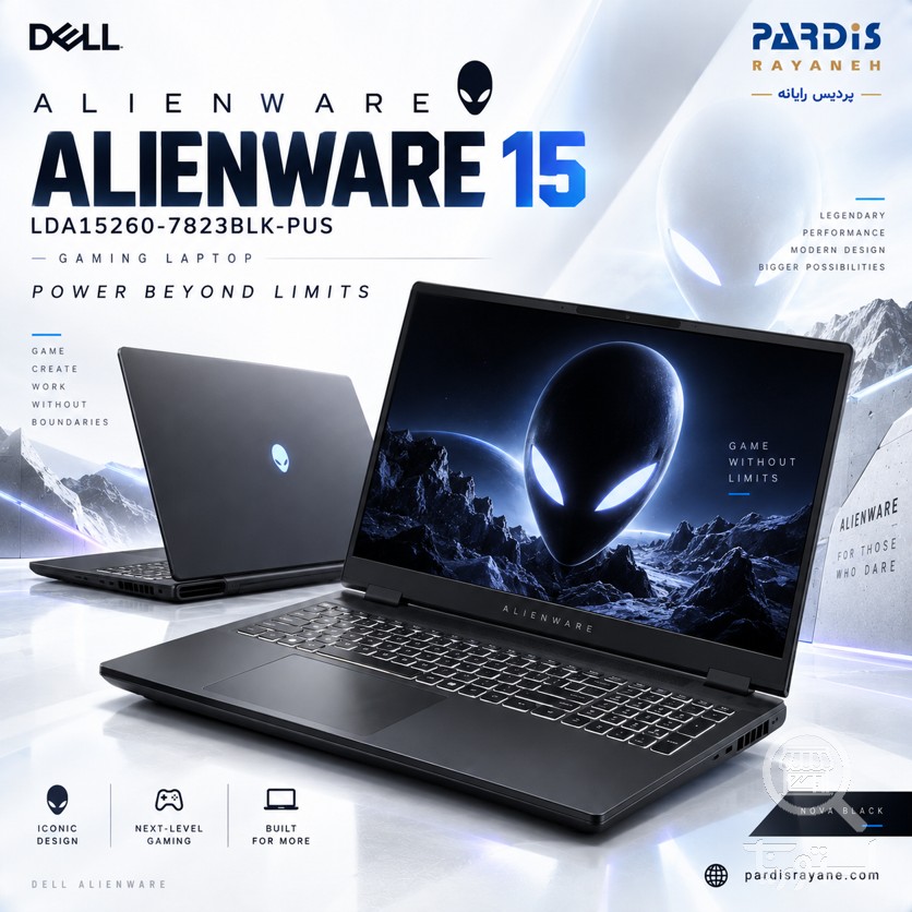 لپ تاپ گیمینگ دل Dell Alienware 15 LDA15260-7823BLK-PUS