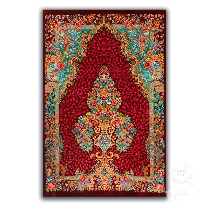فرشینه مخمل ترک طرح محرابی لاکی کد A4-032