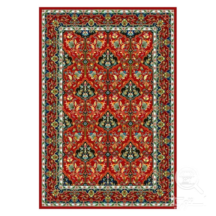 فرشینه مخمل ترک طرح افشان لاکی کد L8-697