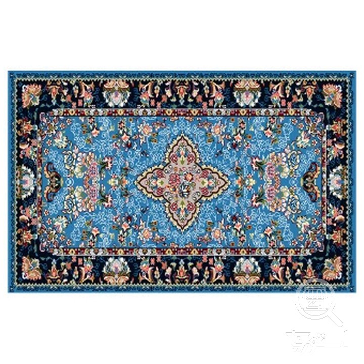 فرشینه مخمل ترک طرح ترنج آسمانی کد R4-173