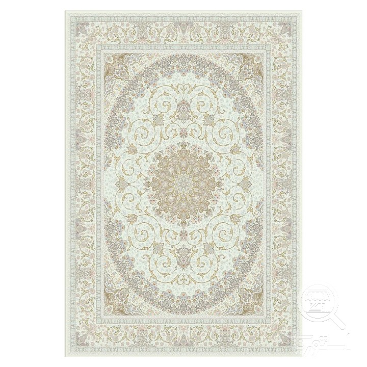 فرشینه مخمل ترک طرح شمسه عاجی کد L6-175