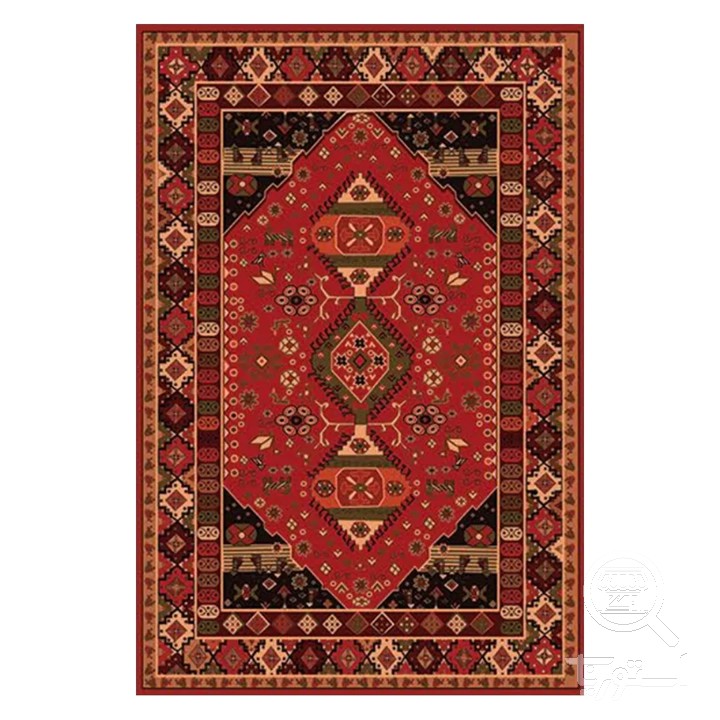 فرشینه مخمل ترک طرح عشایری لوزی لاکی کد O129