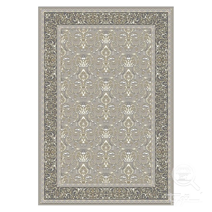 فرشینه مخمل ترک طرح گل فرنگ شکری کد L6-493