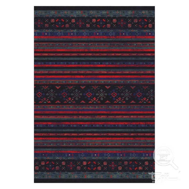 فرشینه مخمل ترک طرح عشایری زرشکی کد U5-240