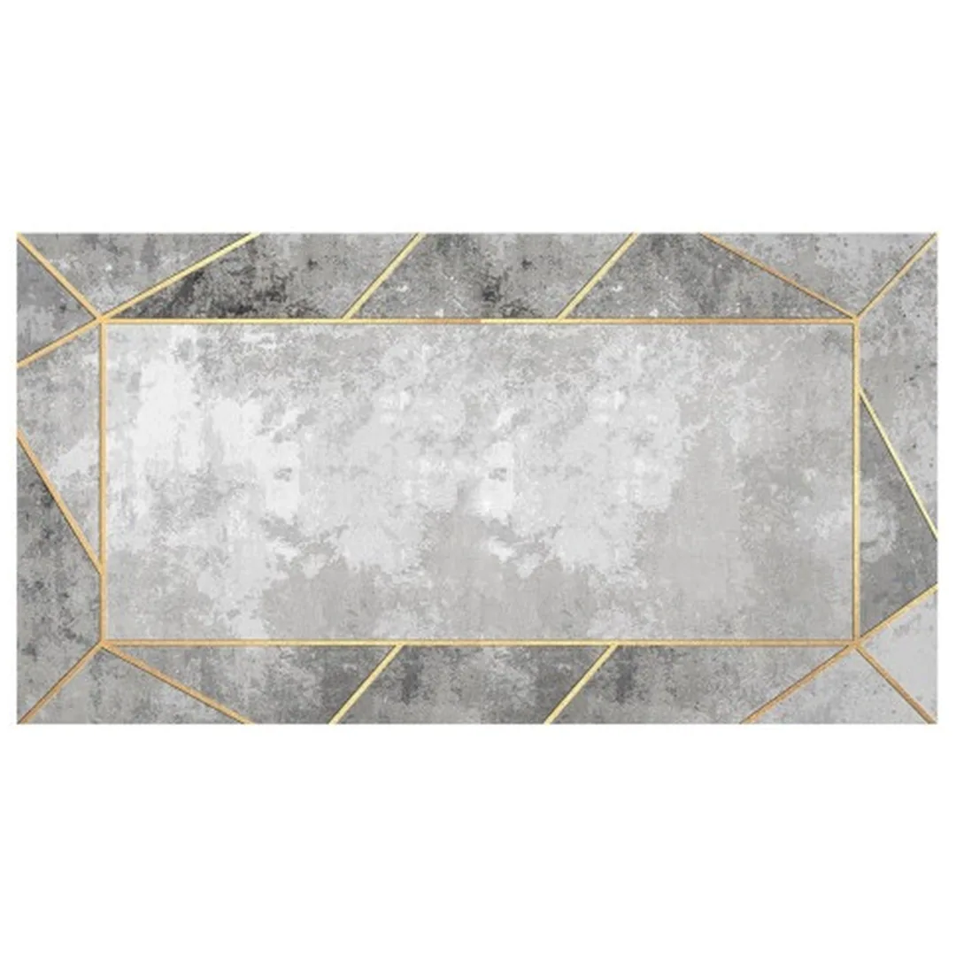 فرشینه مخمل ترک طرح مرمر نقره ای کد R3-153