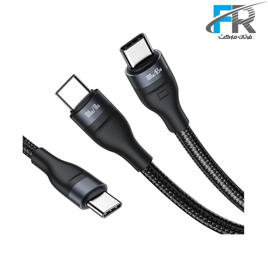 کابل تبدیل Type-C به Type-C و Type-C باسئوس مدل Flash One-for-Two CA1T2-C طول 1.5 متر