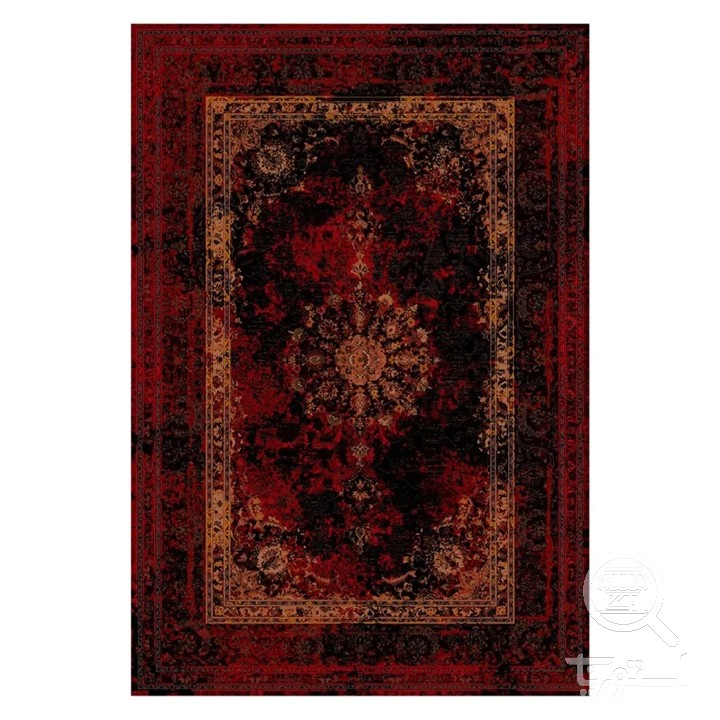 فرشینه مخمل ترک طرح وینتیج مسی کد L8-708