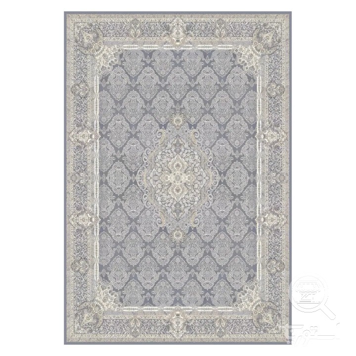 فرشینه مخمل ترک طرح قابی دودی کد U5-50