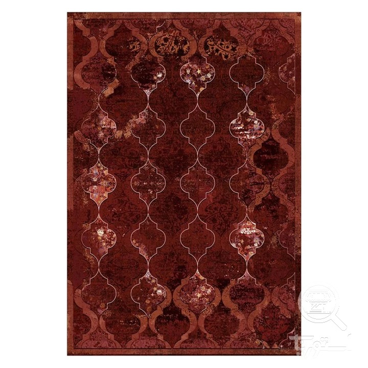 فرشینه مخمل ترک طرح محرابی آجری کد L8-730