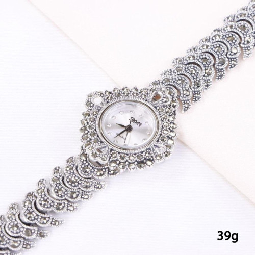 ساعت زنانه نقره مارکازیت سیاه قلم سما s3222