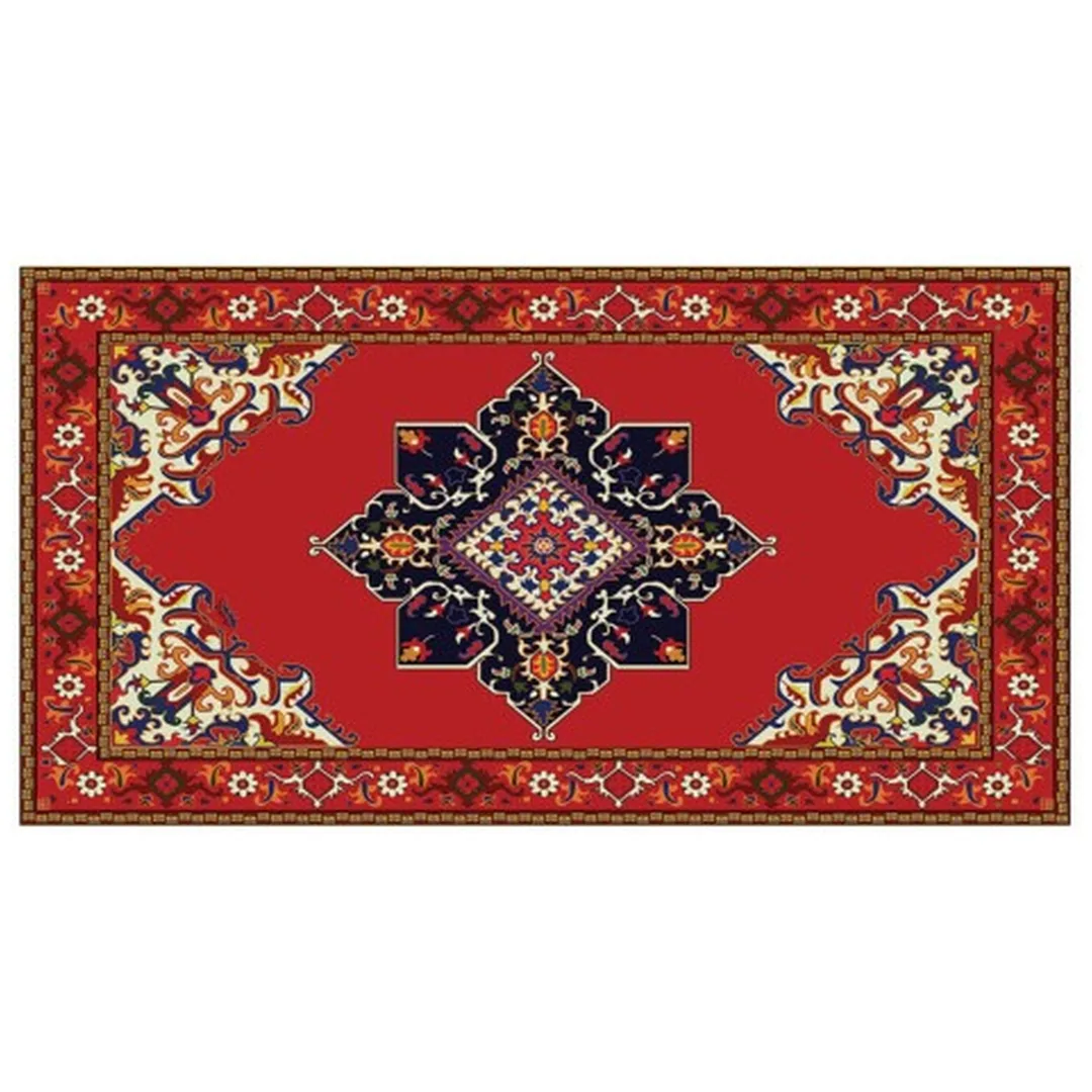 فرشینه مخمل ترک طرح ترنج لاکی کد R3-115