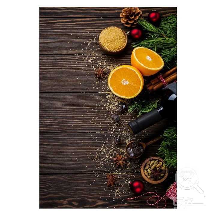 فرشینه مخمل ترک طرح آشپزخانه دارچینی کد U9-538