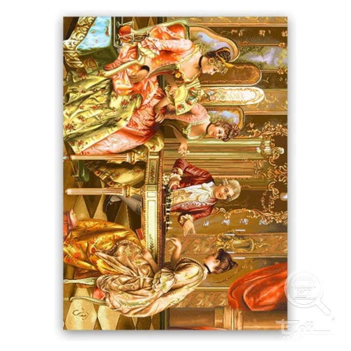 فرشینه مخمل ترک طرح تالار زرین کد T3-130
