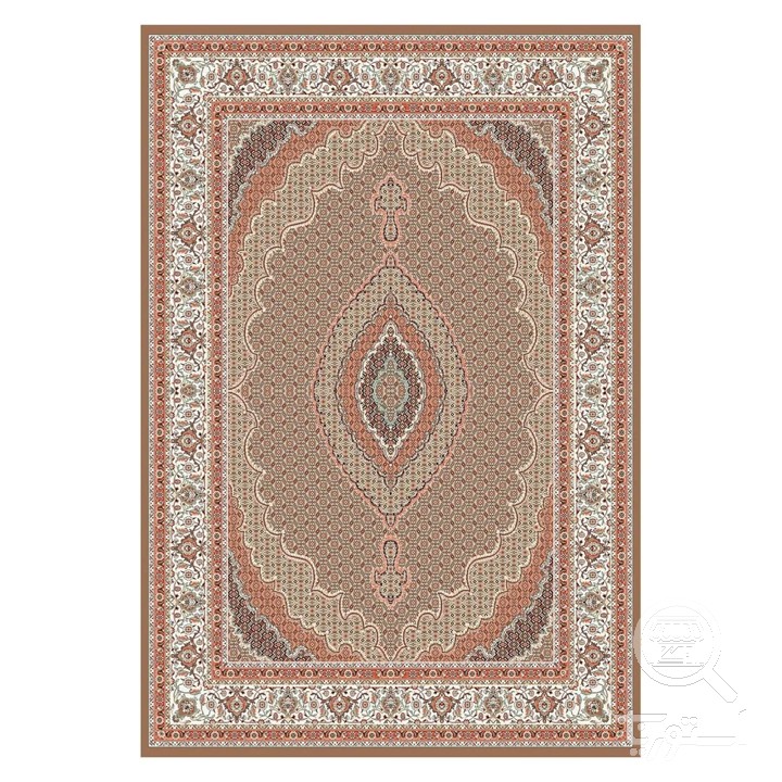 فرشینه مخمل ترک طرح ماهی درهم صورتی کد U9-477