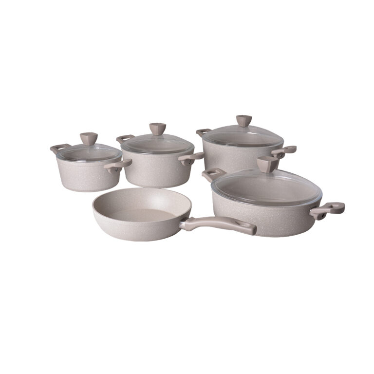 سرویس قابلمه 9 پارچه گرانیت بژ پریستون ریوالد 6501109-0306 RIWALD