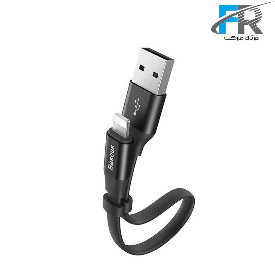 کابل تبدیل USB به microUSB و لایتنینگ باسئوس مدل Two-in-One CALMBJ طول 23 سانتی متر