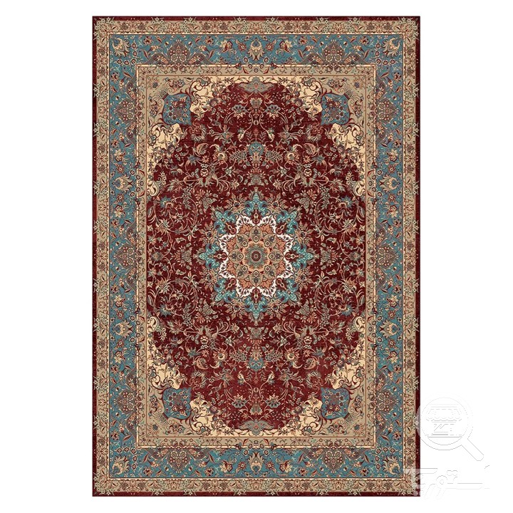 فرشینه مخمل ترک طرح شمسه لاکی کد L6-468