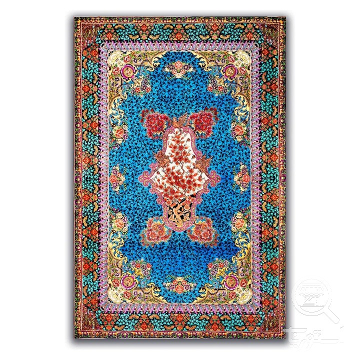 فرشینه مخمل ترک طرح اسلیمی آسمانی کد A4-049