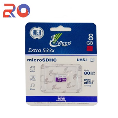 کارت حافظه MicroSD ویکومن مدل EXTRA 533X ظرفیت 8 گیگابایت