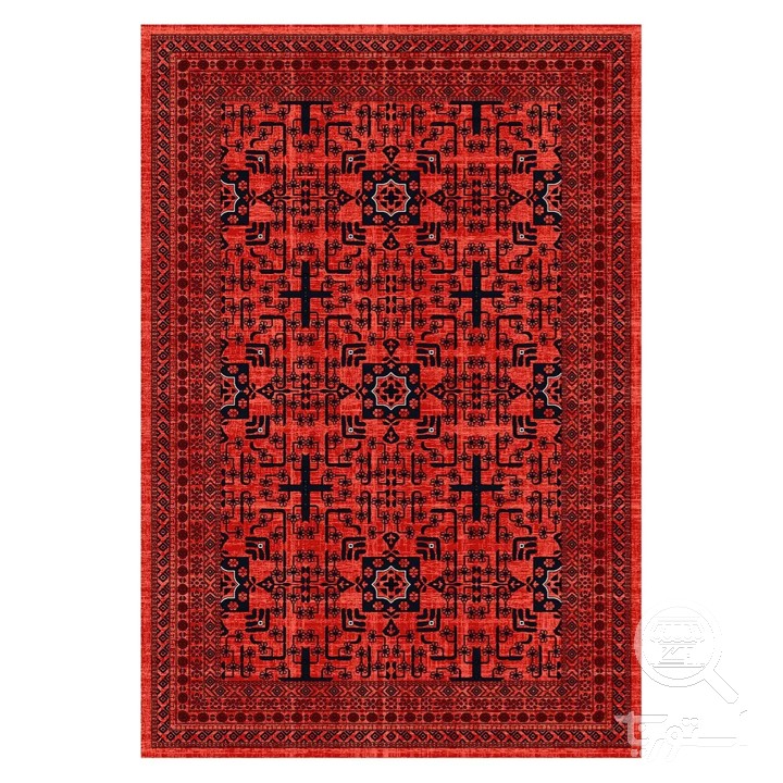 فرشینه مخمل ترک طرح هندسی لاکی کد L6-234