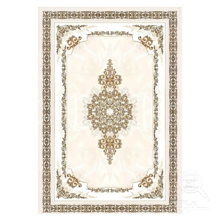 فرشینه مخمل ترک طرح ترنج مسی کد U5-80