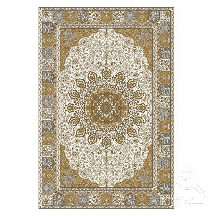 فرشینه مخمل ترک طرح شاه عباسی طلایی کد U9-557