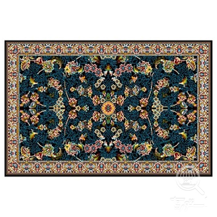 فرشینه مخمل ترک طرح شاه عباسی زمردی کد R4-164