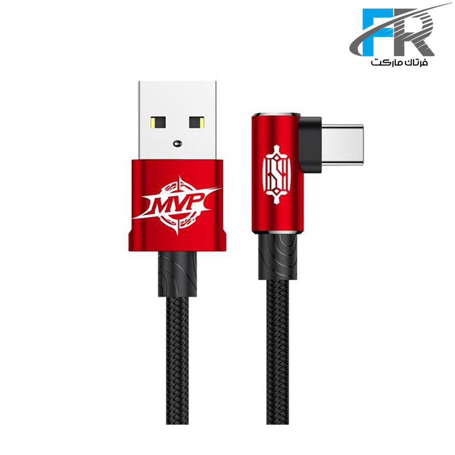 کابل تبدیل USB به USB Type-C باسئوس مدل MVP Elbow طول 1 متر