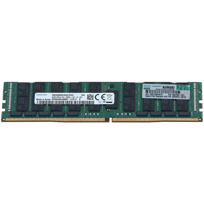 رم سرور اچ پی رم سرور HP RAM 64GB DR-DDR4-2666 (815101-B21)