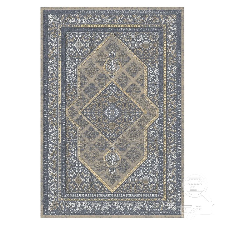 فرشینه مخمل ترک طرح خشتی شکری کد L6-392