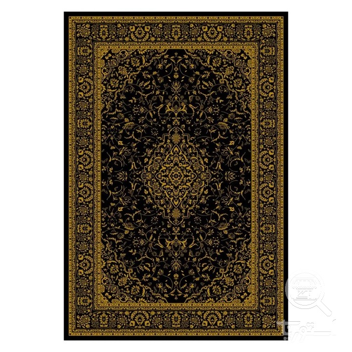 فرشینه مخمل ترک طرح اسلیمی زرین کد U9-569