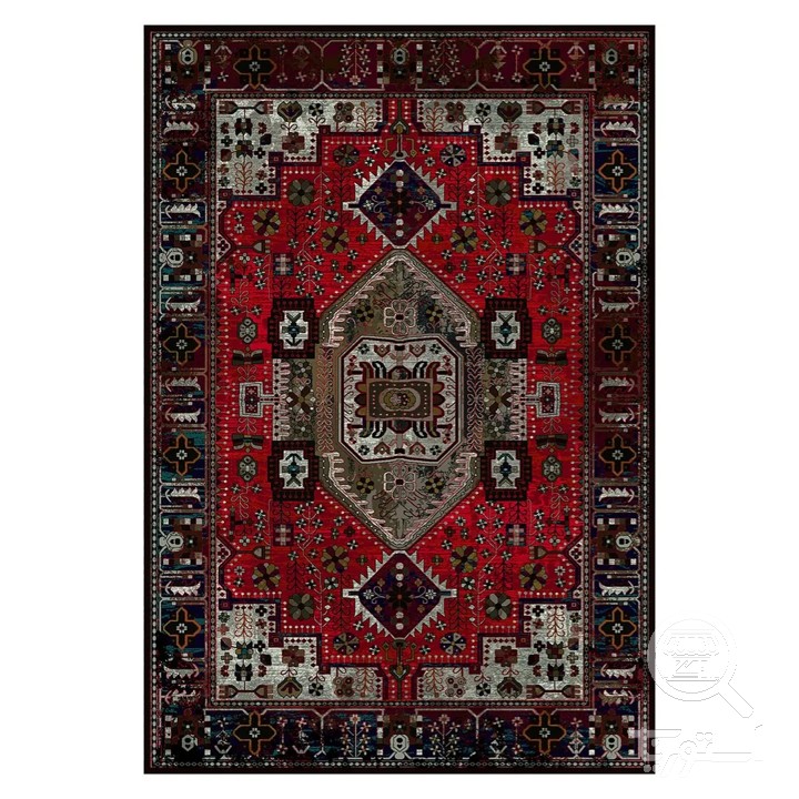 فرشینه مخمل ترک طرح هندسی لاکی کد L6-514