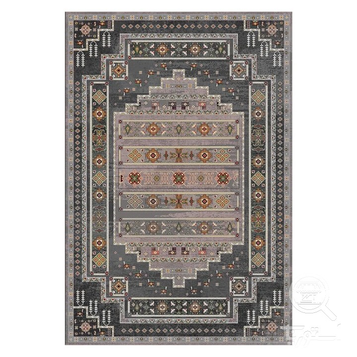 فرشینه مخمل ترک طرح عشایری طوسی کد L8-804