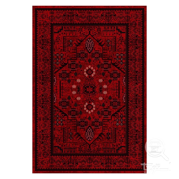فرشینه مخمل ترک طرح عشایری لاکی درشت کد L6-221