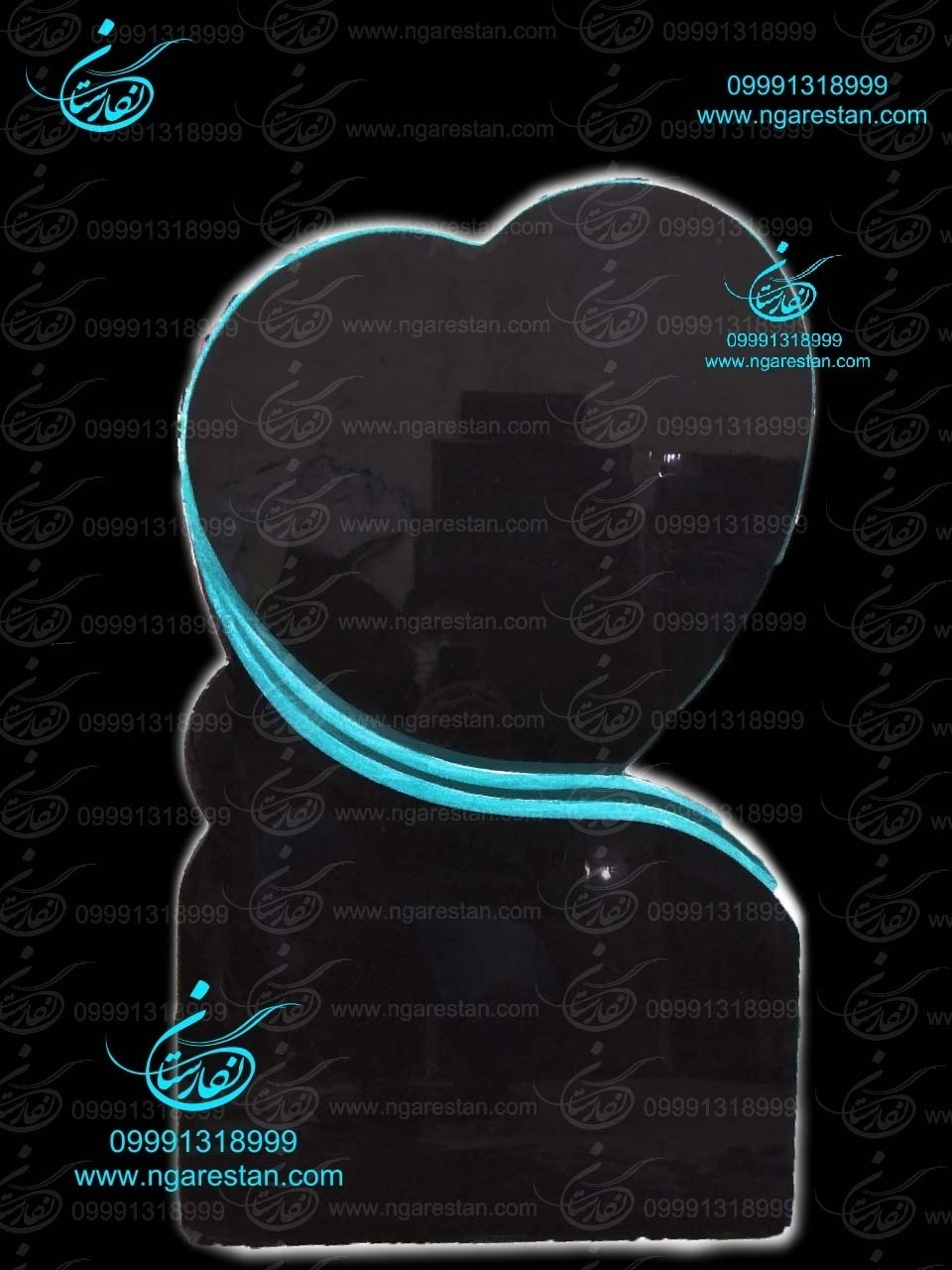 کتیبه ( تاج ) گرانیت مشکی براق کد 371