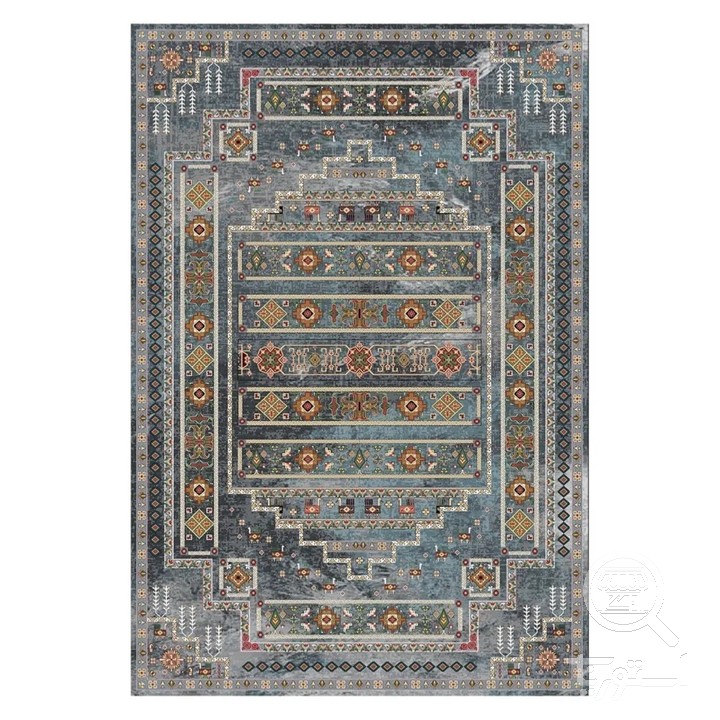 فرشینه مخمل ترک طرح عشایری آسمانی کد L8-803