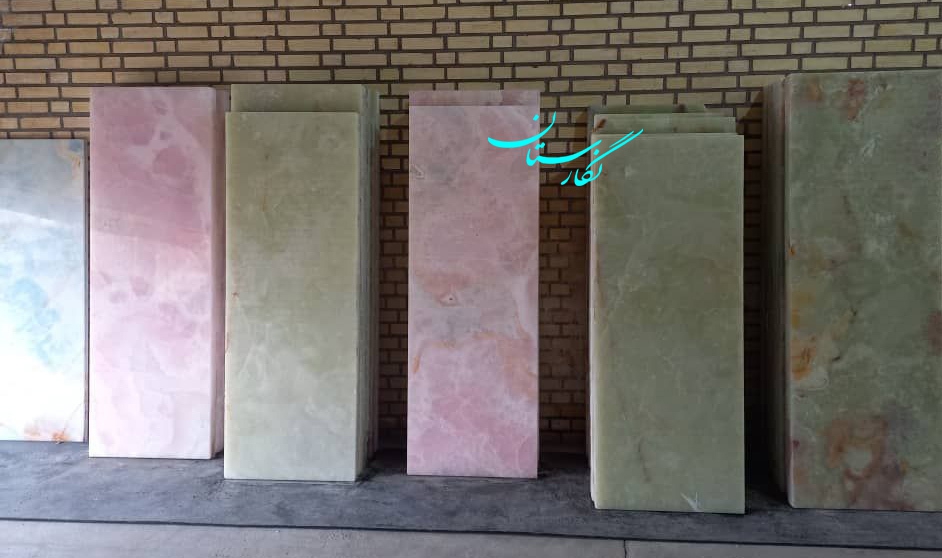 سنگ مزار مرمر سبز و صورتی کد 247