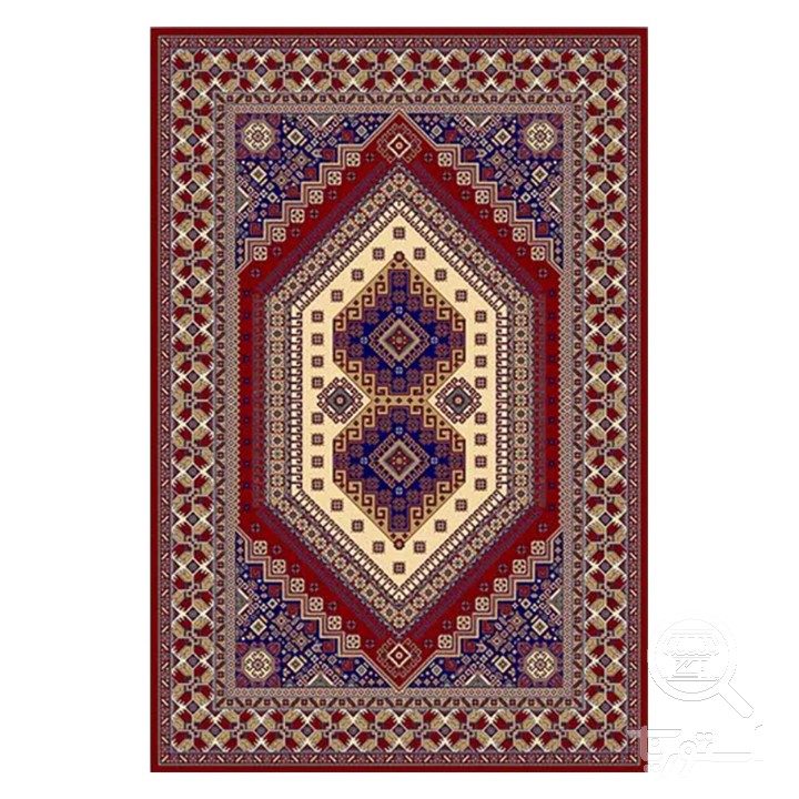 فرشینه مخمل ترک طرح عشایری شش ضلعی کد O158