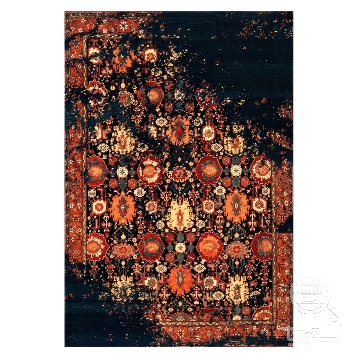 فرشینه مخمل ترک طرح وینتیج مسی کد U9-457