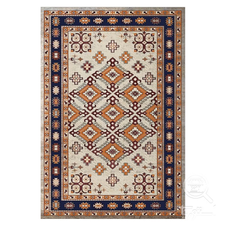 فرشینه مخمل ترک طرح عشایری مسی کد L6-426